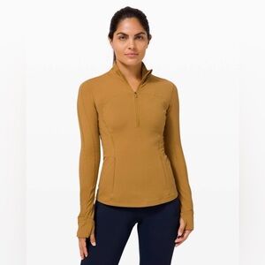 Lululemon Run Briskly 1/2 Zip, Spiced Bronze, Size 4